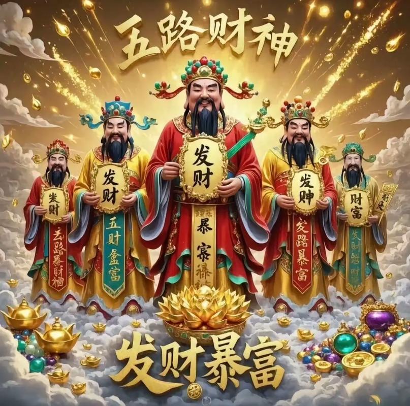 天门开,地门开,五路财神进门来.一赐福,二赐财,赐来金银抱满