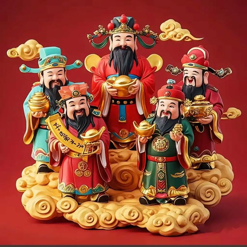 天门开地门开,五方财神进门来,一赐福二赐财,赐来金银抱满怀